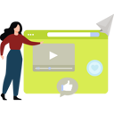 پیش‌نمایش فایل girl-is-pointing-at-the-ads-on-the-screen-11155644 از پک تبلیغات