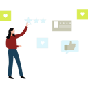 پیش‌نمایش فایل girl-is-pointing-at-the-star-rating-11155652 از پک تبلیغات