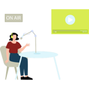 پیش‌نمایش فایل girl-is-recording-an-online-video-podcast-11155633 از پک تبلیغات