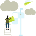 پیش‌نمایش فایل girl-is-sending-an-email-through-a-post-box-11155710 از پک تبلیغات