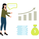 پیش‌نمایش فایل girl-is-showing-the-financial-business-graph-11155619 از پک تبلیغات