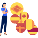 پیش‌نمایش فایل girl-is-thinking-about-the-different-national-flags-of-country-11132295 از پک زبان خارجی