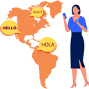 پیش‌نمایش فایل girl-uses-phone-for-language-translation-11132272 از پک زبان خارجی