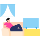 پیش‌نمایش فایل boy-is-sitting-at-home-watching-tv-11131685 از پک سرگرمی روزانه