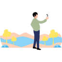 پیش‌نمایش فایل boy-is-taking-selfie-in-outdoors-11131615 از پک سرگرمی روزانه