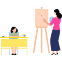 پیش‌نمایش فایل child-is-learning-about-painting-11131689 از پک سرگرمی روزانه
