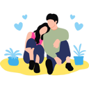 پیش‌نمایش فایل couple-is-sitting-in-a-romantic-pose-11131690 از پک سرگرمی روزانه