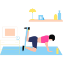 پیش‌نمایش فایل girl-is-exercising-with-the-band-11131634 از پک سرگرمی روزانه
