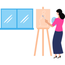 پیش‌نمایش فایل girl-is-painting-as-a-daily-hobby-11131611 از پک سرگرمی روزانه