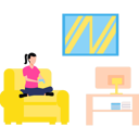 پیش‌نمایش فایل girl-is-playing-a-video-game-at-home-11131645 از پک سرگرمی روزانه