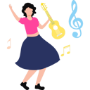 پیش‌نمایش فایل girl-is-playing-guitar-11131613 از پک سرگرمی روزانه