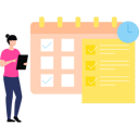 پیش‌نمایش فایل girl-is-putting-reminders-on-a-calendar-11131696 از پک سرگرمی روزانه