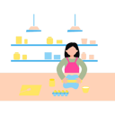 پیش‌نمایش فایل girl-is-rolling-the-dough-in-the-kitchen-11131667 از پک سرگرمی روزانه