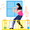 پیش‌نمایش فایل girl-is-singing-in-the-balcony-11131661 از پک سرگرمی روزانه