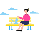 پیش‌نمایش فایل girl-is-sitting-on-the-bench-with-the-cat-11131652 از پک سرگرمی روزانه