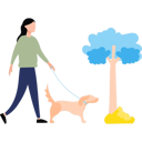 پیش‌نمایش فایل girl-is-walking-with-the-dog-11131671 از پک سرگرمی روزانه
