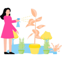 پیش‌نمایش فایل girl-is-watering-plants-with-a-shower-11131604 از پک سرگرمی روزانه
