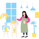 پیش‌نمایش فایل girl-is-watering-the-plants-from-the-shower-11131629 از پک سرگرمی روزانه