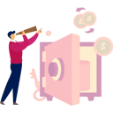 پیش‌نمایش فایل boy-is-looking-through-the-spyglass-in-locker-11162270 از پک گاوصندوق