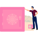 پیش‌نمایش فایل boy-is-pointing-to-the-locker-11162302 از پک گاوصندوق