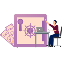 پیش‌نمایش فایل boy-is-working-on-safe-deposit-box-to-save-money-11162314 از پک گاوصندوق