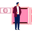 پیش‌نمایش فایل boy-looks-at-the-safe-box-11162288 از پک گاوصندوق