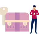 پیش‌نمایش فایل boy-sets-password-for-treasure-box-11162273 از پک گاوصندوق