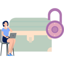 پیش‌نمایش فایل girl-is-securing-treasure-box-11162278 از پک گاوصندوق