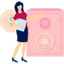 پیش‌نمایش فایل girl-is-showing-the-safe-box-11162300 از پک گاوصندوق