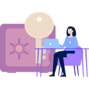 پیش‌نمایش فایل girl-is-working-on-a-laptop-for-a-locker-11162362 از پک گاوصندوق