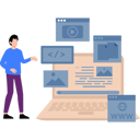 پیش‌نمایش فایل boy-is-showing-browser-on-laptop-11156377 از پک تیم‌های محصول