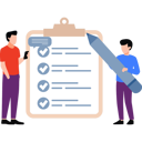 پیش‌نمایش فایل boys-are-marking-checklist-on-clipboard-11156493 از پک تیم‌های محصول