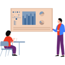 پیش‌نمایش فایل businessman-explaining-to-a-girl-about-graphs-on-the-board-11156524 از پک تیم‌های محصول