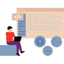 پیش‌نمایش فایل coder-works-on-web-page-11156399 از پک تیم‌های محصول