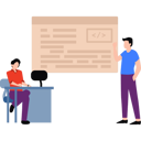 پیش‌نمایش فایل developer-is-teaching-a-girl-about-coding-11156509 از پک تیم‌های محصول