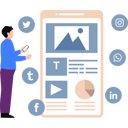 پیش‌نمایش فایل employee-is-doing-social-media-marketing-11156409 از پک تیم‌های محصول