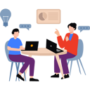 پیش‌نمایش فایل employees-are-discussing-11156525 از پک تیم‌های محصول