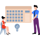 پیش‌نمایش فایل girl-and-boy-are-marking-reminders-on-calendar-11156488 از پک تیم‌های محصول