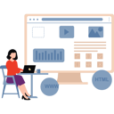 پیش‌نمایش فایل girl-is-using-a-laptop-for-financial-graphs-11156498 از پک تیم‌های محصول