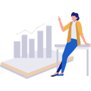 پیش‌نمایش فایل girl-pointing-at-business-graph-11172505 از پک بورس