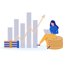 پیش‌نمایش فایل girl-working-on-laptop-on-fianncial-graph-11172440 از پک بورس
