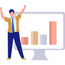 پیش‌نمایش فایل happy-man-passionate-about-business-graph-11172544 از پک بورس
