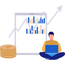 پیش‌نمایش فایل man-using-laptop-for-financial-growth-11172439 از پک بورس