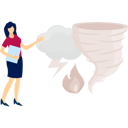 پیش‌نمایش فایل girl-is-explaining-about-the-storm-cyclone-11193656 از پک بیمه حوادث