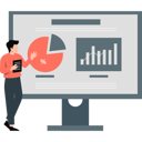 پیش‌نمایش فایل man-talking-about-chart-graph-on-monitor-11193715 از پک شغل‌های تحلیل‌گری