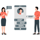 پیش‌نمایش فایل boy-and-girl-talking-about-user-profile-11197872 از پک نمایه کسب‌وکار