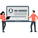 پیش‌نمایش فایل man-and-woman-working-on-profile-on-laptop-11197905 از پک نمایه کسب‌وکار