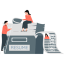 پیش‌نمایش فایل man-and-woman-working-on-resume-11197899 از پک نمایه کسب‌وکار