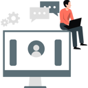 پیش‌نمایش فایل man-doing-online-chat-11197910 از پک نمایه کسب‌وکار