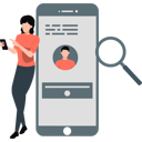 پیش‌نمایش فایل woman-searching-for-profile-on-mobile-phone-11197888 از پک نمایه کسب‌وکار